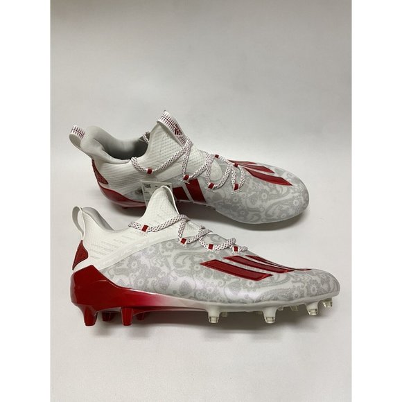 Adidas Adizero Reign Young King Football Cleats White Red FU6708 Men’s